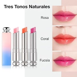 3Pzs Bálsamo Labial que Cambia de Color | Labios Mágico Hidratante, Efecto Tintado, Brillo Labial Humectante 24H, Larga Duración, para Niñas y Mujeres