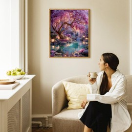 Hongyrjy Albero della vita, Diamond Painting – Diamond Painting per adulti, albero dei sogni, 5D, per regali e decorazioni da parete per la casa, 30 x 40 cm