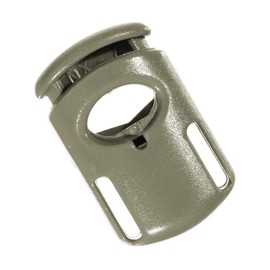 Craft County Plastic 1/4 Inch Spring-Loaded Ellipse Cord Lock Toggle Stoppers (Coyote Brown, 10 Pack)