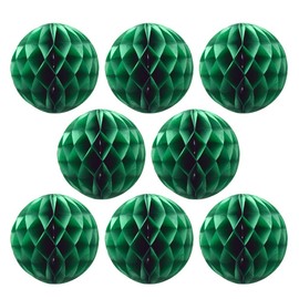 Ruidee 8 Pieces Paper Honeycomb Balls Tissue Paper Flower Balls Party Backdrop Decoration for Weddings, Birthday Parties, Baby Showers（8in/Green）