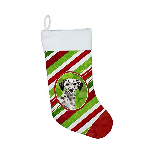 Caroline's Treasures CK4059CS Christmas Snowflakes Dalmatian Christmas Stocking, Large, Multicolor