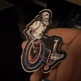 Unbranded Cool Wheelchair Disabled Logo Dude Decal Stickers & Button
