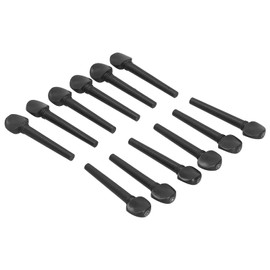 Yctze 12 Pcs Premium Ebony Tuning Pegs 8.7cm, Wooden Replacement Accessories with Fisheye for Oud, Violin, Viola, Fiddle and Lute