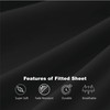 Funky Gadgets Double Fitted Sheet Black Deep Pocket 12 Inch