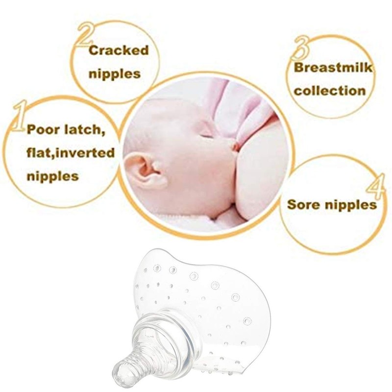 Finever Nipple Shield Contact Nippleshield for Breastfeeding with Latch Difficulties
