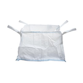 DURASACK Concrete Washout White Bag 130-Gallon Open Top Flat Bottom Woven Polypropylene Construction Demo Contractor Bag with Plastic Liner