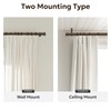 Zeerobee Curtain Rods for Windows 66 to 120, Bronze Curtain