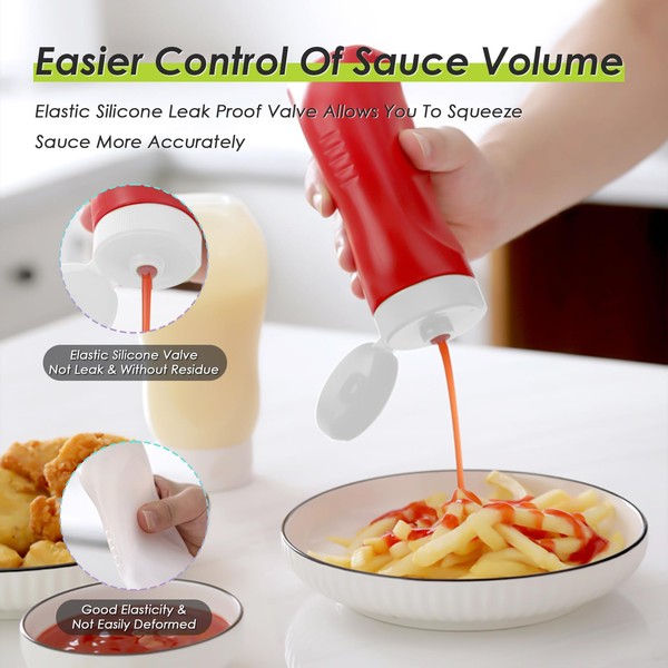 Nacxbwer Nacxbwer Condiment Squeeze Bottles for Ketchup Hot Sauce Liquids