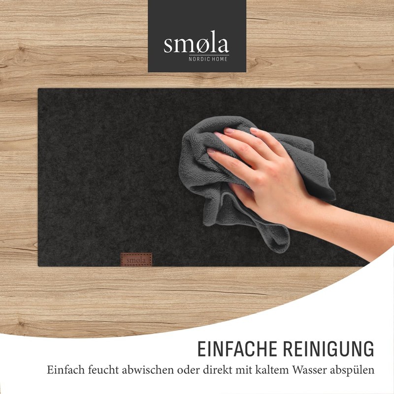 smøla Design Table Runner Grey Felt I 100 x 30