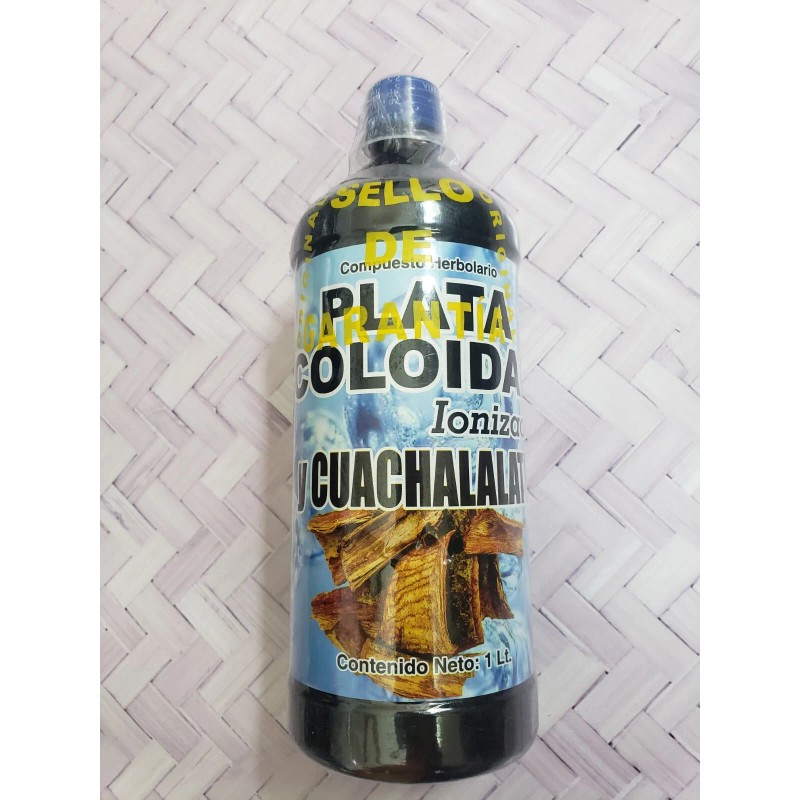 Plata Coloidal Ionizada y Cuachalalate Tonico 100% Natural 1 litro