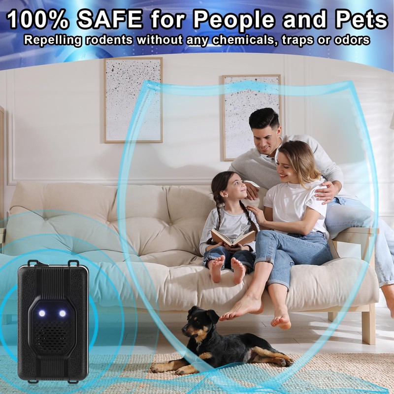 Qualirey 2 Pcs Ultrasonic Rodent Repellent for Car Engines Car