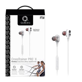 QuikCell Crosstrainer Pro II Wireless Sport Headphones - White