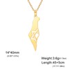 VASSAGO Israel Palestine Map Necklace for Women Men Stainless Steel