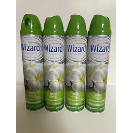 Wizard The Magic of Fresh | Odor Neutralizer & Air Freshener - 10 Oz. White Floral (Pack of 4) (Packaging May Vary)