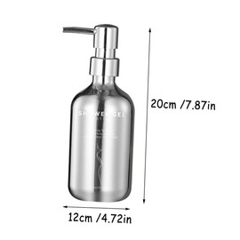 OATIPHO Shampoo Body Wash Lotion Dispenser Polished Design Easy Refill Clean Durable Material for Bathroom Countertops