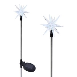 Solar Wholesale 1011-2 Outdoor Garden Starburst Stake Solar Lights, a pack of 2