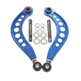 BLACKHORSE-RACING 2PCS Rear Adjustable Upper Camber Kit Blue Compatible with 2006 2007 2008 2009 2010 2011 2012 2013 2014 2015 Honda Civic LX EX DX SI