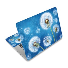 PLIGREAT Dandelions Laptop Decal Sticker Skin Cover, Watercolor Laptop Stickers Skins Decals Fits 12" 13" 13.3" 14" 15" Laptops Universal Removable Vinyl Notebook Art Protector Netbook PC Cover Decal