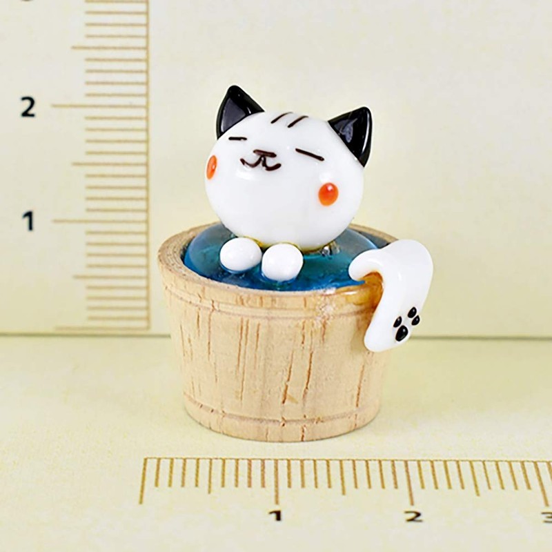 Forkart Cute Handmade Glassware Bath Cat CYK1352