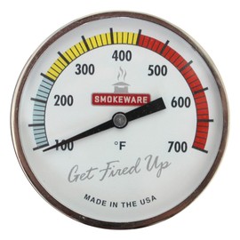 Temperature Gauge – 3-inch Face, 0-700°F Range, Multi-Color White, Replacement Thermometer for Big Green Egg Grills, Made in The USA