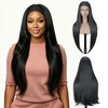 26 IN Straight Headband Wig for Black Women Synthetic Hair