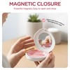Portable Slim Secure Aligner Retainer Case Mirror Vents Travel White
