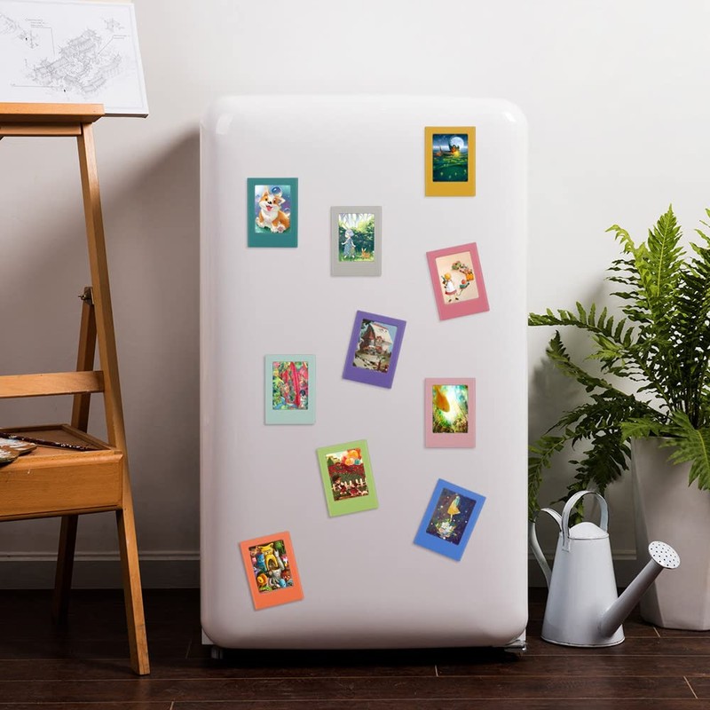 10 Color Magnetic Photo Frame Plastic Refrigerator Magnets Fridge Frames