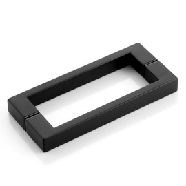 FEKEWIO Glass Shower Door Handle 8 inches Back to Back Square Corner 304 Stainless Steel for 1/4" to 1/2" Thickness Glass - Matte Black