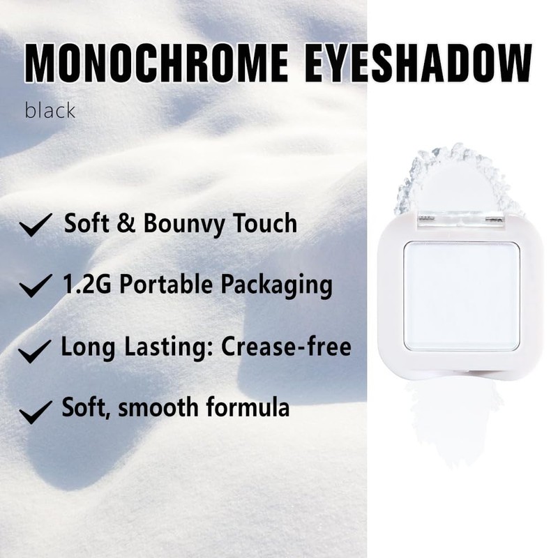 FeiCuiYun Matte Singe Eye Shadow Palette Makeup, Matte White Monochrome