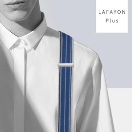 Lafayon Mens Braces Plus Y-back suspenders for Men 35mm Color with 6 Strong Clips Heavy Duty Braces Gift Package