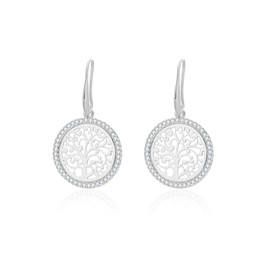 PengJin Tree of Life Drop Earrings for Women Hoop Earrings Dangle Earrings Jewelry Rose Gold/Silver Plated Anti-Allergy Earrings for Girls Birthday, Copper