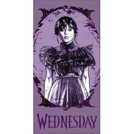 Jerry Fabrics Wednesday Purple Soft Bath Towel Bath Towel Size 70 x 140 cm 100% Cotton