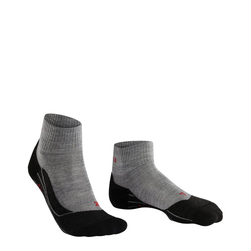 Falke TK5 Women's Hiking Socks, Short, Merino Wool Blend, grey,