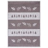 Kracht Pack of 3 Half Linen Jacquard Cloth Elk Series