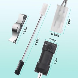 Txdiyifu 629409 Rv Refrigerator Sensor for Norcold Thermistor Replacement, Kit Includes Thermistor Sensors and Thermister Mounting Clip