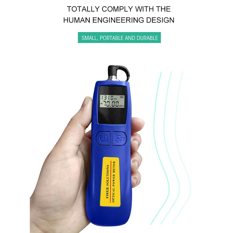 Handheld Optical Power Meter ‑50dBm to +26dBm Sensitive Fiber Optic