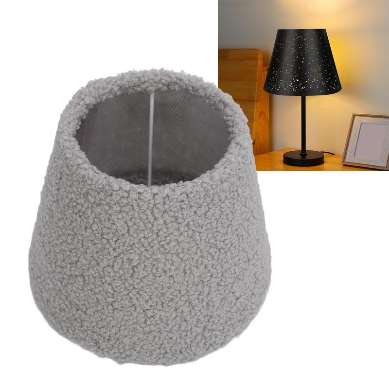 Plush Cloth Lamp Shade Replacement Decorative Soft Comfortable Cone Round