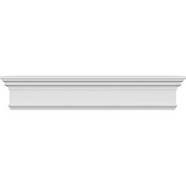 Ekena Millwork CRH07X57 57-Inch Bottom Width x 60 1/2-Inch Top Width x 7 1/4-Inch H x 1-Inch P Crosshead with Trim