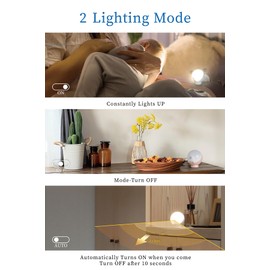 Musashi Night Light Motion Sensor Indoor Portable Light Battery Powered Night Light Sphere Pearl Gray WSL-001PG