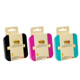 Post-it 3M Despachador de Notas Adhesivas Pop Up, Colores Variados (Rosa, Negro y Azul), 1 Pzs