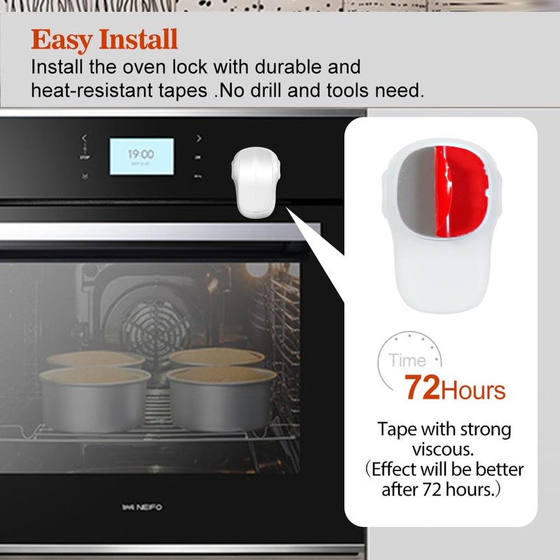 EUDEMON Child Safety Heat-Resistant Oven Door Lock, Oven Front Lock