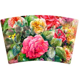 Mugzie 16 Ounce Stainless Steel Cocktail Shaker - Martini Shaker with Wetsuit Cover - Rose Painting