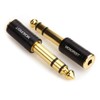 MOBOREST 1/4" (6.35mm) Plug/1/8" (3.5mm) Jack Stereo Adapter (6.35 Male