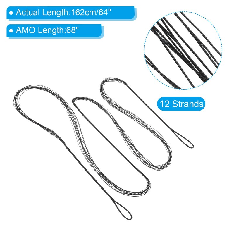 PATIKIL Bow String Replacement,12 Strands Recurve Bowstring with Nock Point