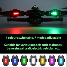 Holyton Drone Strobe Light, Anti Collision Light, Rechargable Flash Led Lamp Light for FAA Drone Night Flying, Fits for DJI Mini 4 Pro, Avata 2,Mini 4k,Air 3, Mavic 3 and All RC Drones Accessory