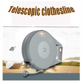 WDOPEN Clothesline Retractable Clothesline-Portable Heavy-Duty Indoor and Outdoor Clothesline PVC, Wall Hanging Suitable for Wet and Dry Clothes-Easy to Install