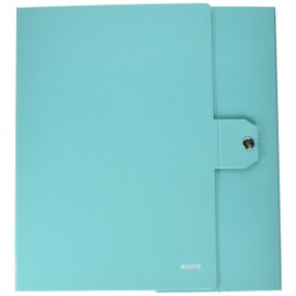 Leitz Press Stud Closure Box File,Plastic-Coated, 25 x 35 cm Dorso 8 cm Aquamarine