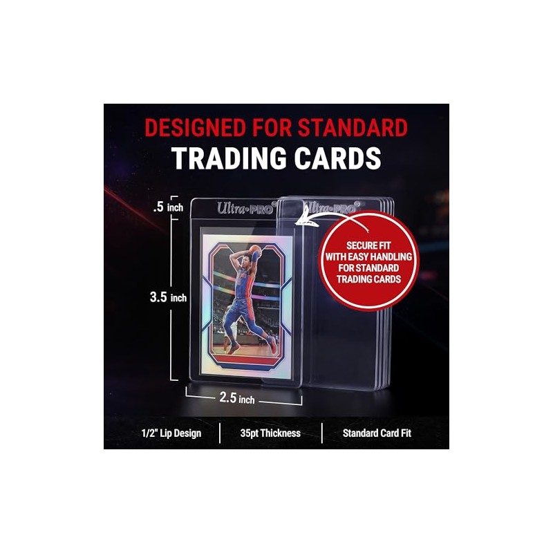 UltraPro Soportes para tarjetas, mangas con bordes semirrígidos de 1.27