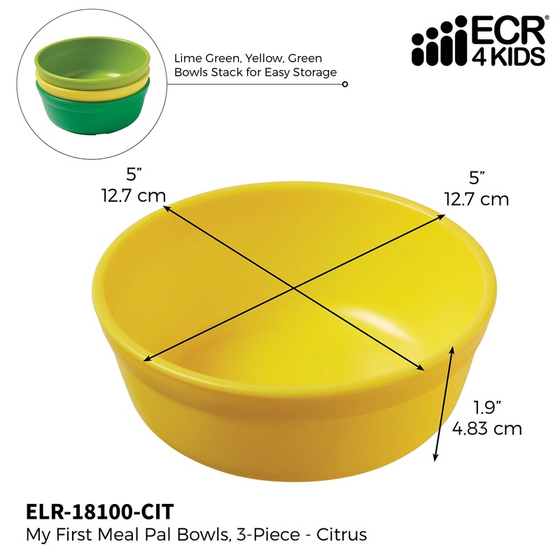 ECR4Kids My First Meal Pal Snack Bowls, Kids Plastic Tableware,