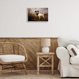 Stupell Industries Jack Russell Terrier Landscape Wall Plaque Art Design by Petal Prints Design